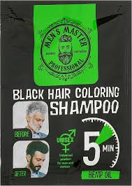 New Men's Master BLACK Hair Coloring Shampoo Cover 25ml Sachet Result in 5 min