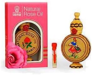 Lema 100% Natural Pure Bulgarian rose oil in a wooden souvenir 0.5ml certified