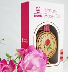 Lema 100% Natural Pure Bulgarian Rose Oil in a wooden souvenir 1.0 ml certified