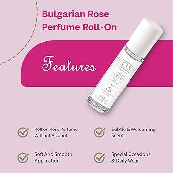 Roll-on parfum 100% Pure Bulgaria Rose oil Parabens FREE No alcohol 9 ml 0.32OZ