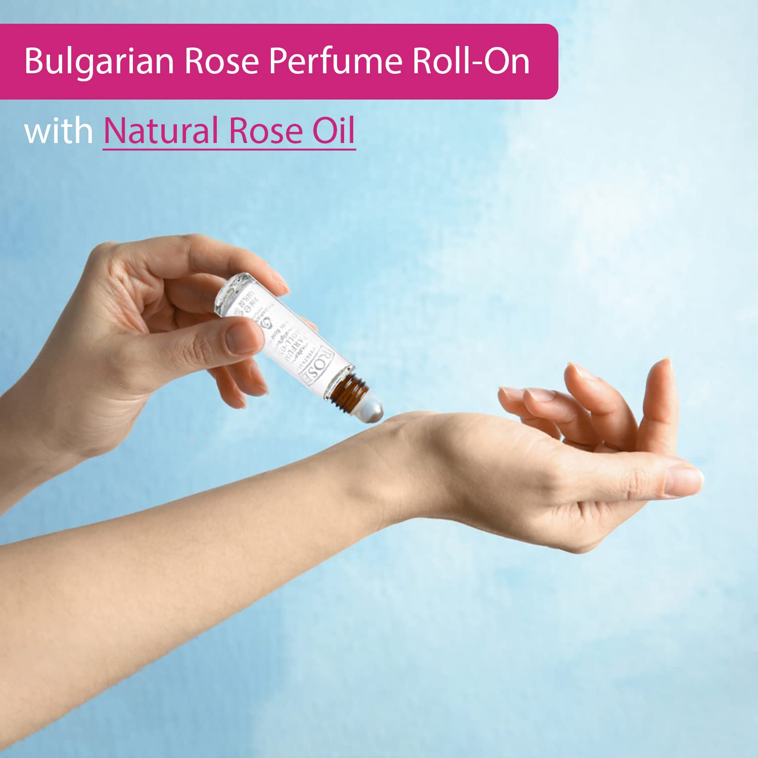Roll-on parfum 100% Pure Bulgaria Rose oil Parabens FREE No alcohol 9 ml 0.32OZ