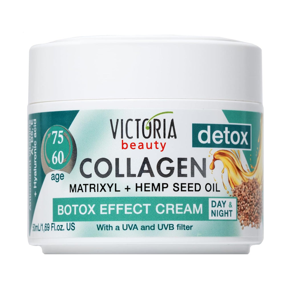 VB Collagen-Detox Day& Night Cream Anti-Aging Moisturiser Matrixyl Hemp Oil 50ml