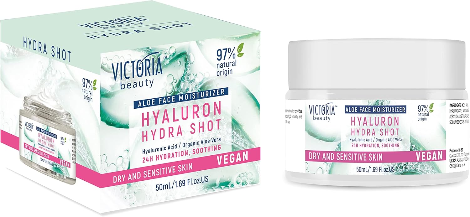 VICTORIA BEAUTY - Hydra Shot 50 ml Face Cream with Hyaluronic Acid, Aloe Vera & Niacinamide