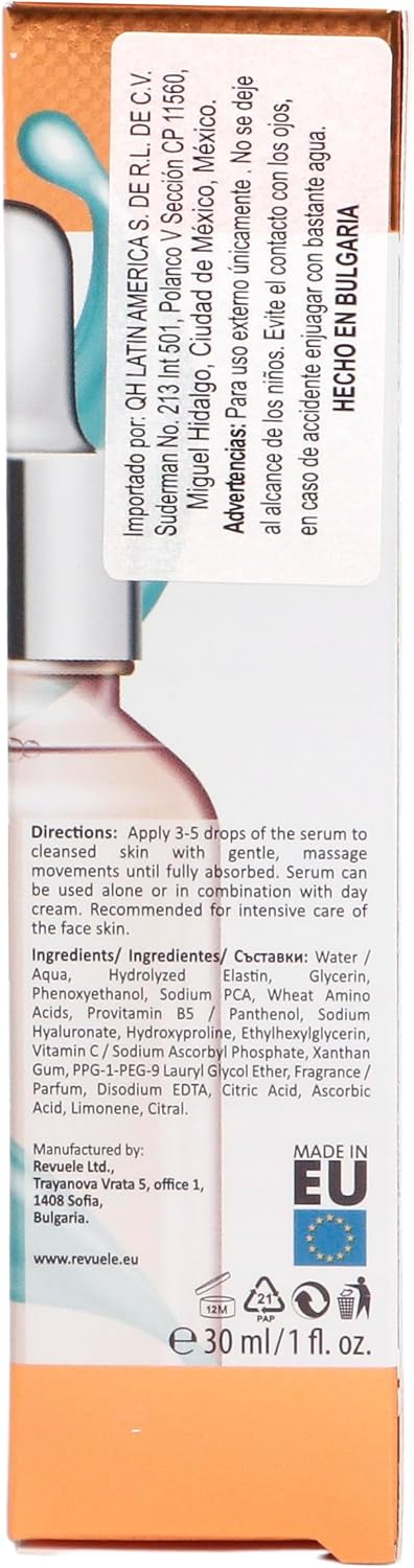 REVUELE EXPERT + ENERGY ENERGY  SERUM ACTIVATOR FOR FACE 10% FISION HYDRATE® , ELASTIN , VITAMIN C