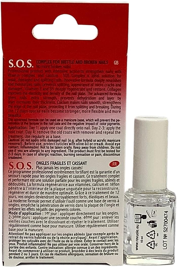 REVUELE EMERGENCY ASSISTANCE S.O.S. Complex for Brittle and Broken Nails Intensive therapy for Nail Strength 9  ml