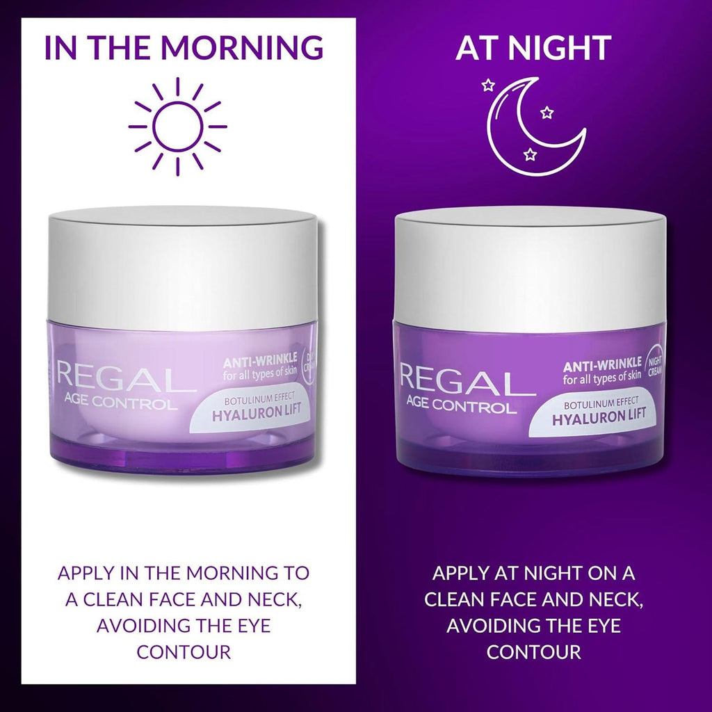 Regal Age Control Anti-Wrinkle NIGHT Cream Hyaluron Lift BOTTOX EFFECT 45ml