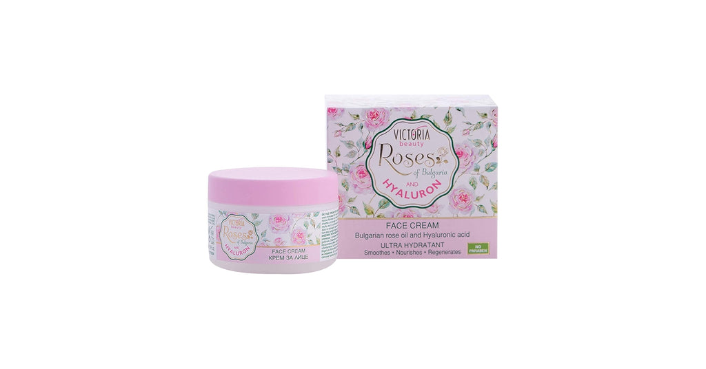 Victoria Beauty "Roses of Bulgaria and Hyaluron" Hydrating Face Cream with Bulgarian Rose oil and Hyaluronic acid 50ml