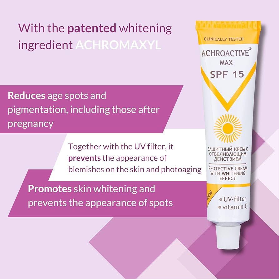“Achroactive Max” Protective Whitening Face Cream 45 ml with SPF 15 Paraben free