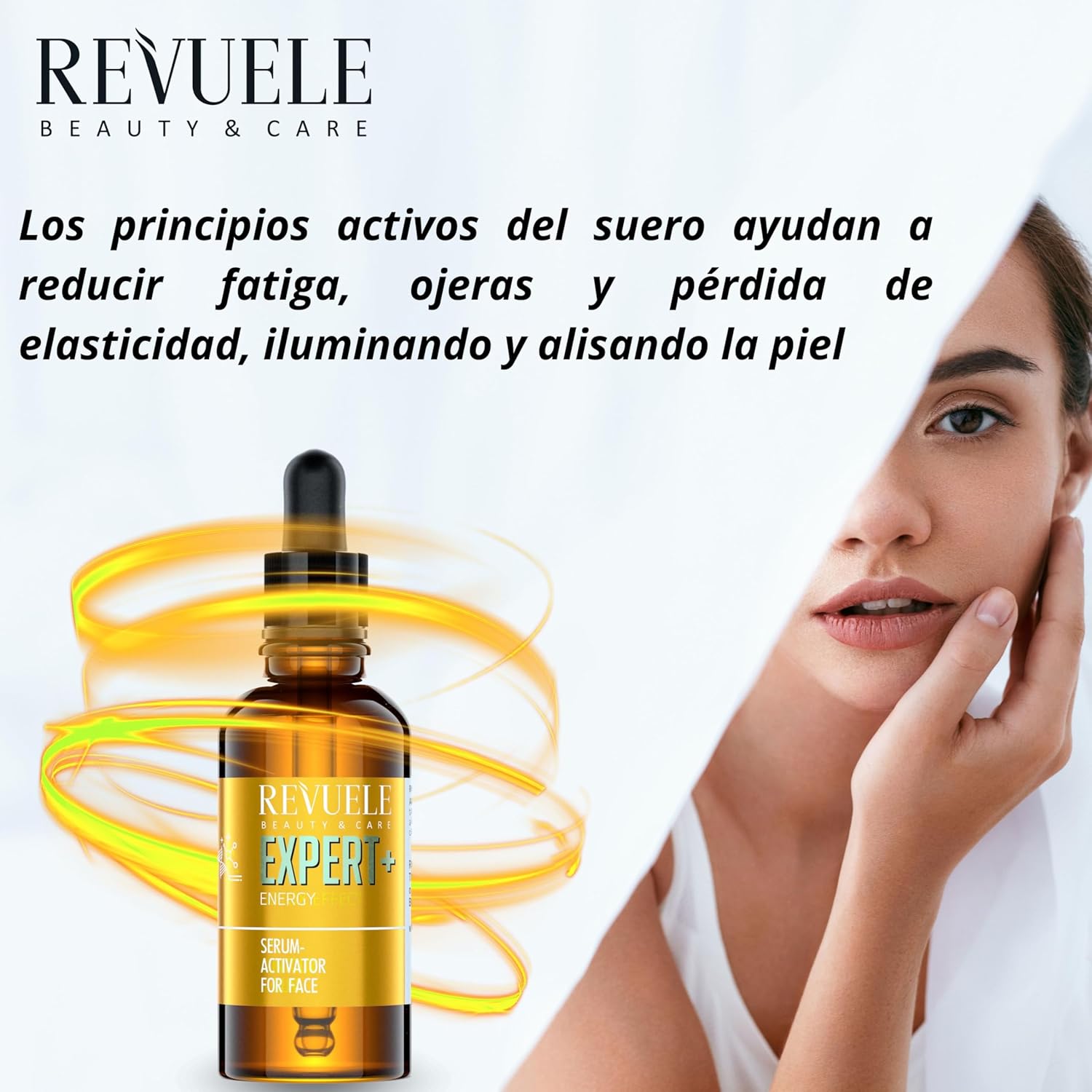 REVUELE EXPERT + ENERGY ENERGY  SERUM ACTIVATOR FOR FACE 10% FISION HYDRATE® , ELASTIN , VITAMIN C