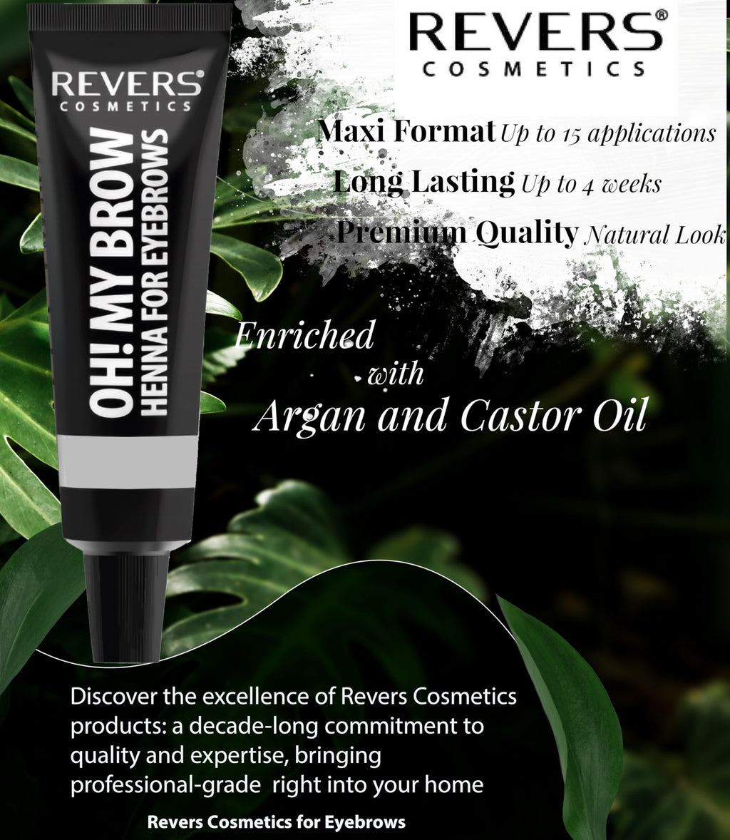 REVERS Cosmetics HENNA FOR EYEBROWS OH ! with argan oil and castor oil