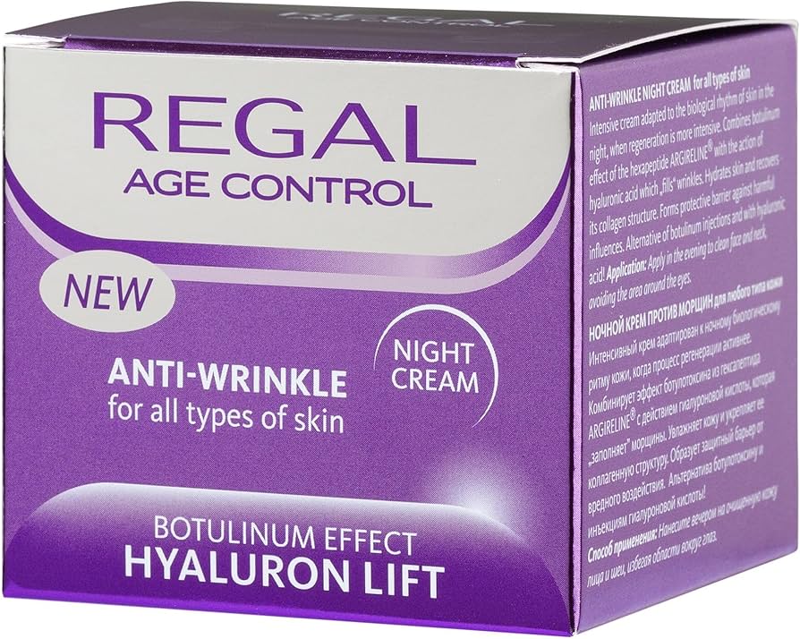 Regal Age Control Anti-Wrinkle NIGHT Cream Hyaluron Lift BOTTOX EFFECT 45ml
