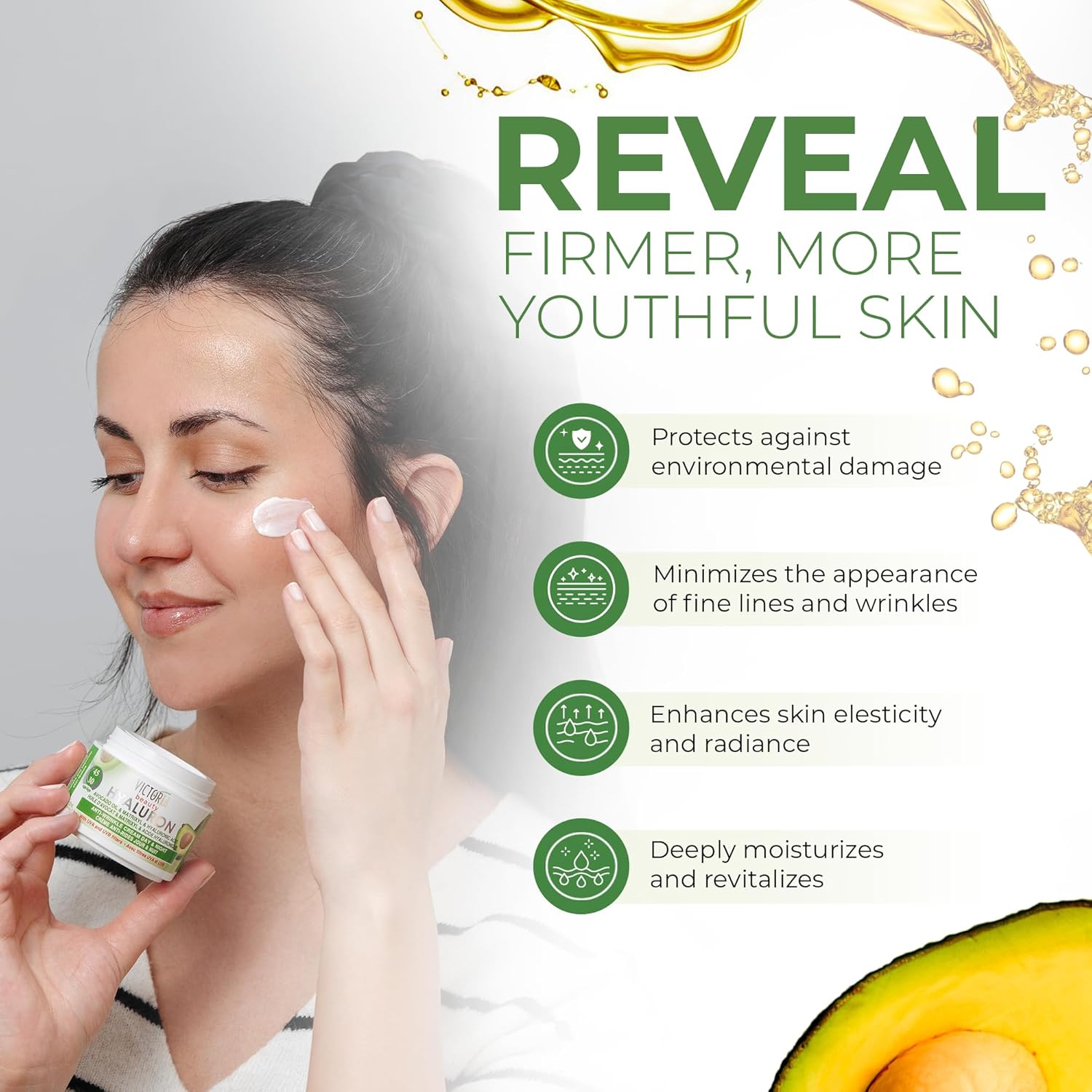 Victoria Beauty Avocado oil Matrixyl Hyaluronic Acid Anti-wrinkle cream 50gr