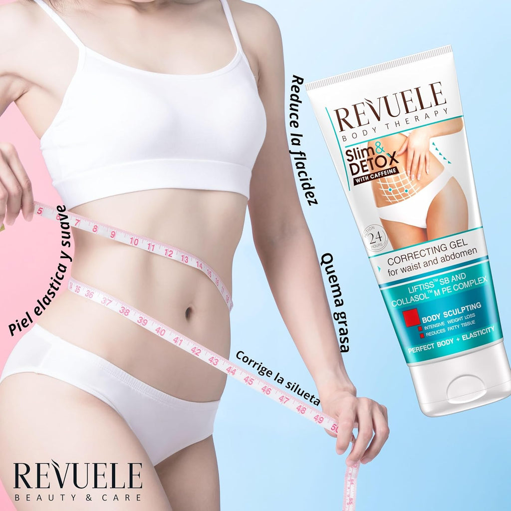 REVUELE -  Body Therapy SLIM & DETOX WITH CAFFEINE 24 hours ACTION Correcting Gel for Waist and Abdomen 200 ml