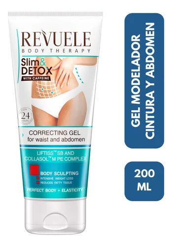 REVUELE -  Body Therapy SLIM & DETOX WITH CAFFEINE 24 hours ACTION Correcting Gel for Waist and Abdomen 200 ml