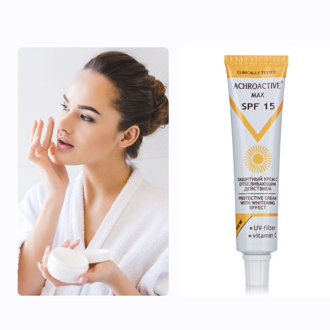 “Achroactive Max” Protective Whitening Face Cream 45 ml with SPF 15 Paraben free