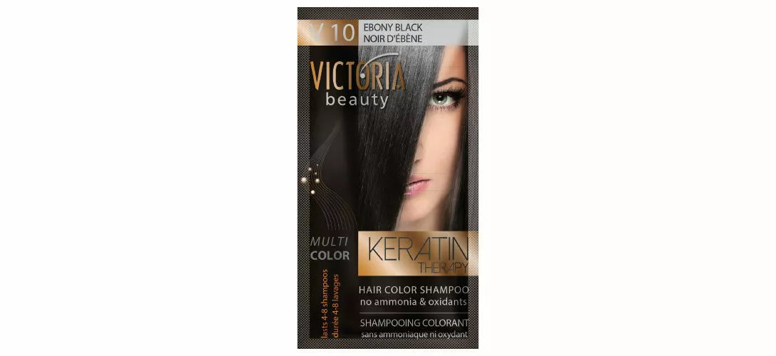 Victoria Beauty “ Keratin Therapy “ | Ammonia-Free Coloring Shampoo Sachet (40ml)