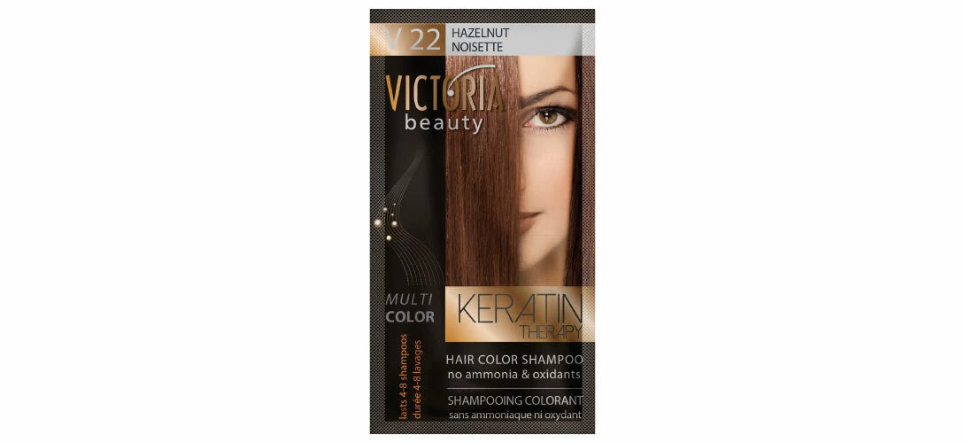 Victoria Beauty “ Keratin Therapy “ | Ammonia-Free Coloring Shampoo Sachet (40ml)