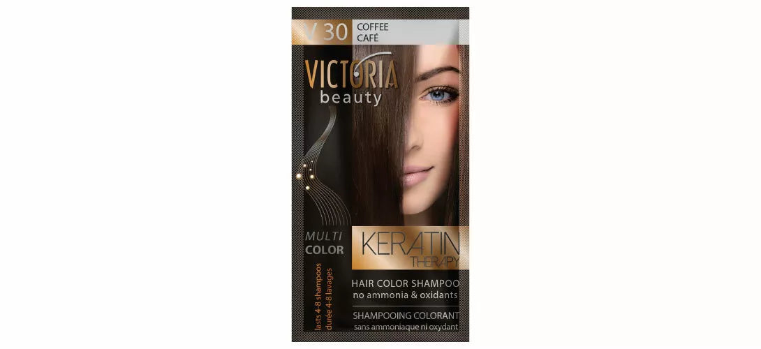 Victoria Beauty “ Keratin Therapy “ | Ammonia-Free Coloring Shampoo Sachet (40ml)
