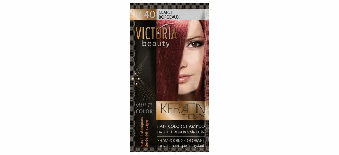 Victoria Beauty “ Keratin Therapy “ | Ammonia-Free Coloring Shampoo Sachet (40ml)
