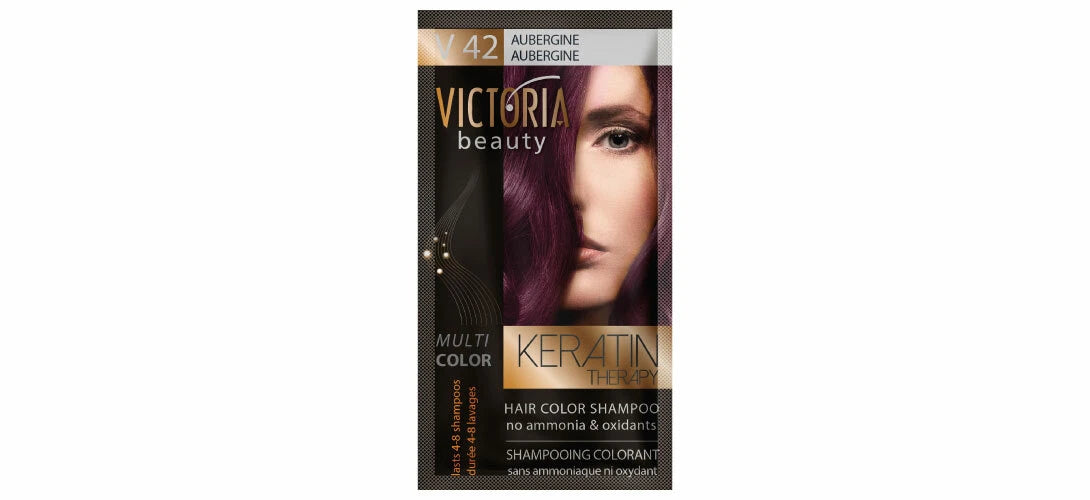 Victoria Beauty “ Keratin Therapy “ | Ammonia-Free Coloring Shampoo Sachet (40ml)