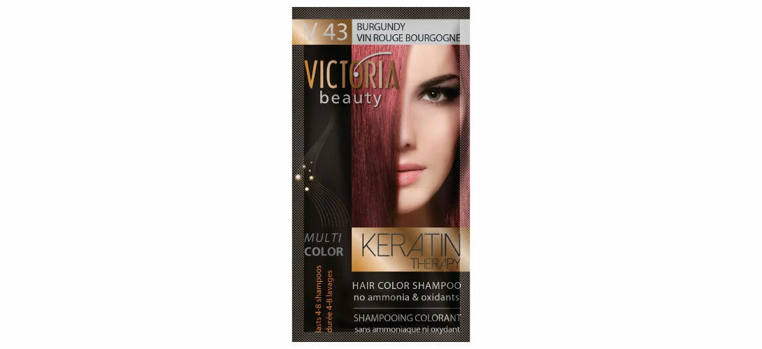 Victoria Beauty “ Keratin Therapy “ | Ammonia-Free Coloring Shampoo Sachet (40ml)