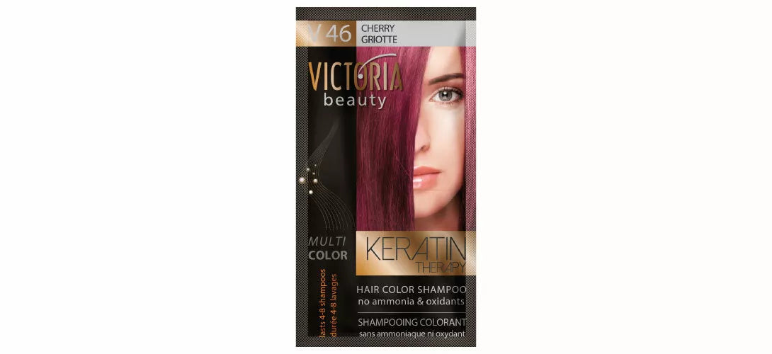 Victoria Beauty “ Keratin Therapy “ | Ammonia-Free Coloring Shampoo Sachet (40ml)