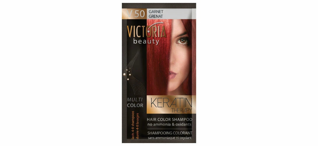 Victoria Beauty “ Keratin Therapy “ | Ammonia-Free Coloring Shampoo Sachet (40ml)