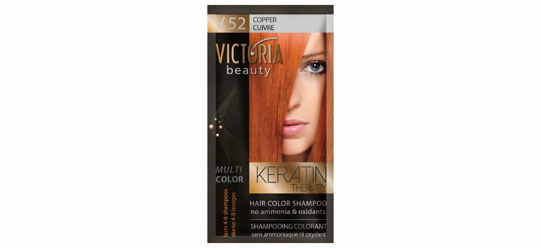 Victoria Beauty “ Keratin Therapy “ | Ammonia-Free Coloring Shampoo Sachet (40ml)