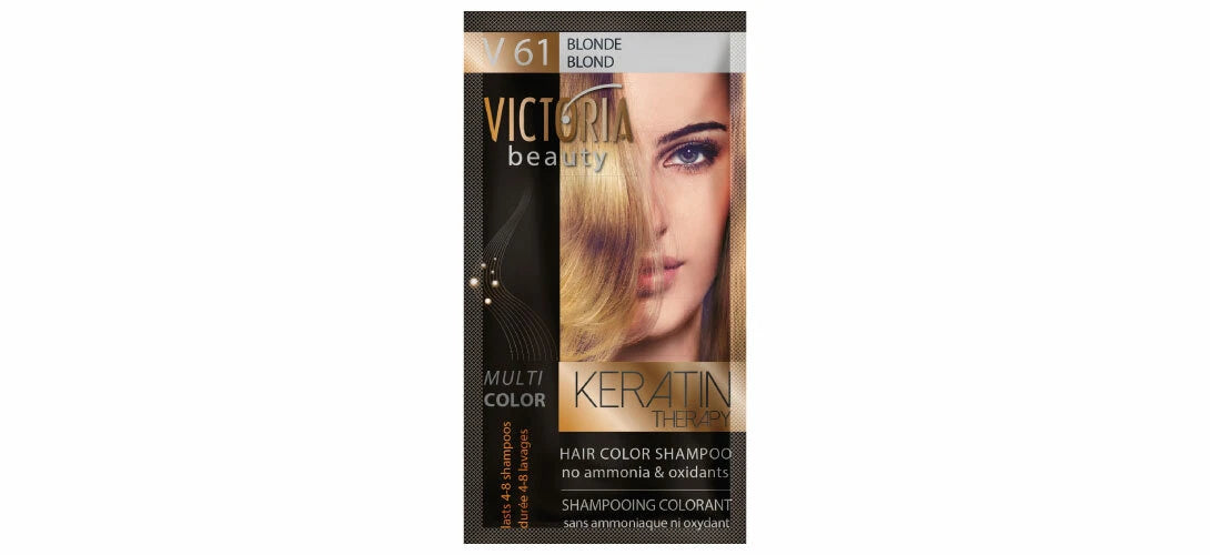 Victoria Beauty “ Keratin Therapy “ | Ammonia-Free Coloring Shampoo Sachet (40ml)
