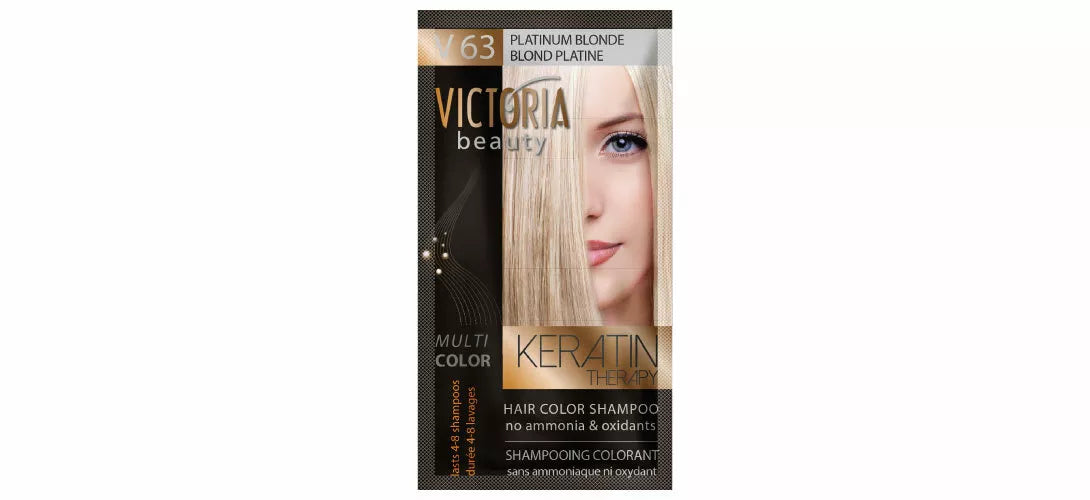 Victoria Beauty “ Keratin Therapy “ | Ammonia-Free Coloring Shampoo Sachet (40ml)