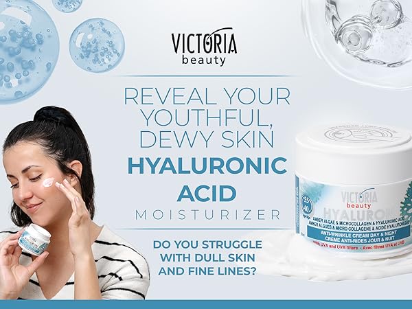 Victoria Beauty  Hyaluron & Amber Algae  Anti-Aging Cream with  Micro-Collagen (Ages 40+) – 50ml