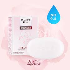 Biofresh “ Diamond Rose “ 100 gr Refreshing & Softening  Cream Soap With Rose Alba Oil And Diamond Powder