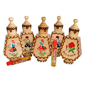 LEMA Bulgarian ROSE OIL OTTO Essence Perfume 2.1ml Wood Box Muskal Hand made Souvenir