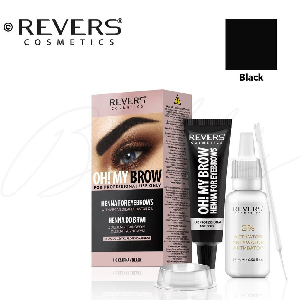 REVERS Cosmetics HENNA FOR EYEBROWS OH ! with argan oil and castor oil