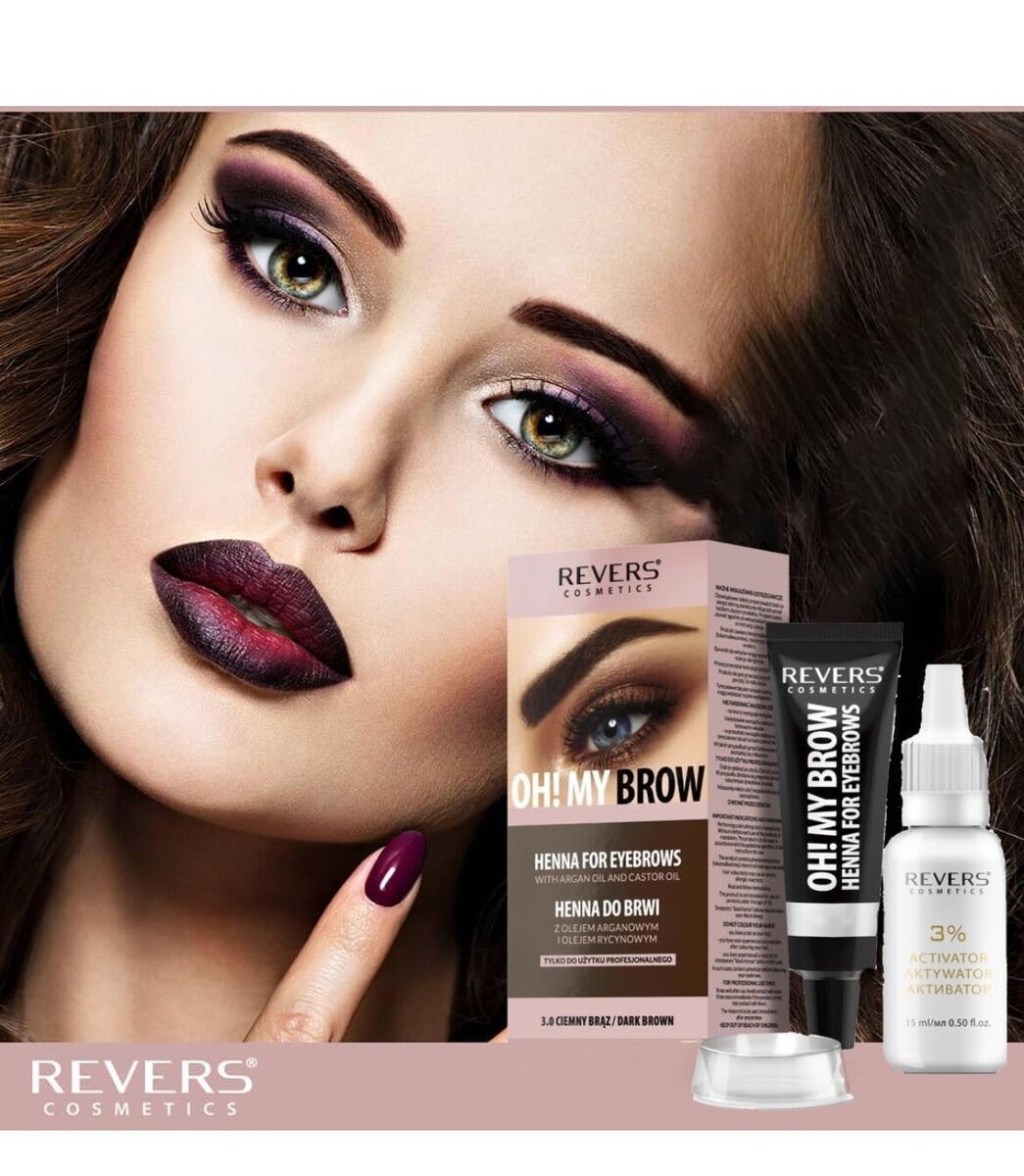 REVERS Cosmetics HENNA FOR EYEBROWS OH ! with argan oil and castor oil