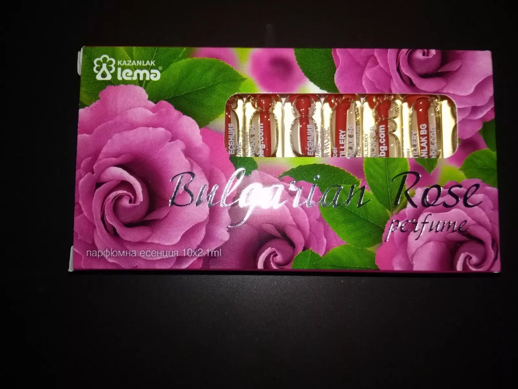 100% Genuine Bulgarian 0.3 % Pure ROSE OIL (OTTO) Perfume 10 x 2.1ml Certified