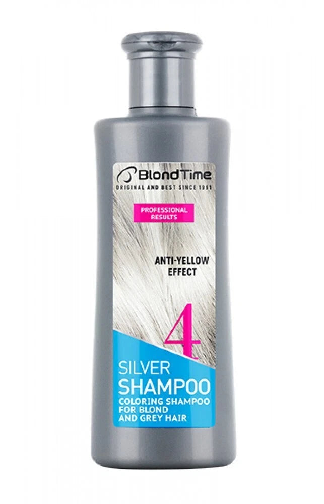 Blond Time Silver Shampoo Anti Yellolw 150ml Blond&Grey Hair Anti Yellow Effect