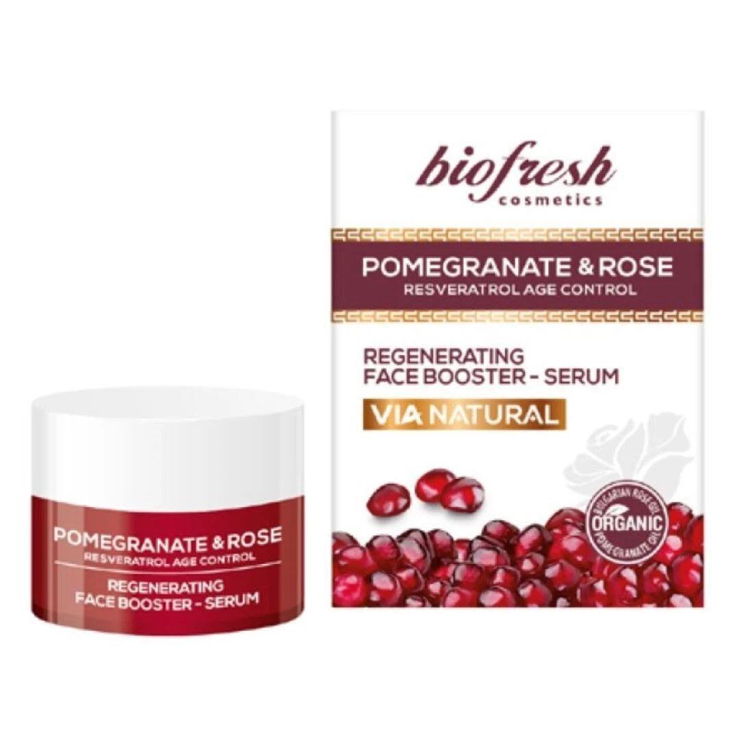 Biofresh “ Via Natural “ Regenerating face booster serum 30 ml with Pomegranate & Rose