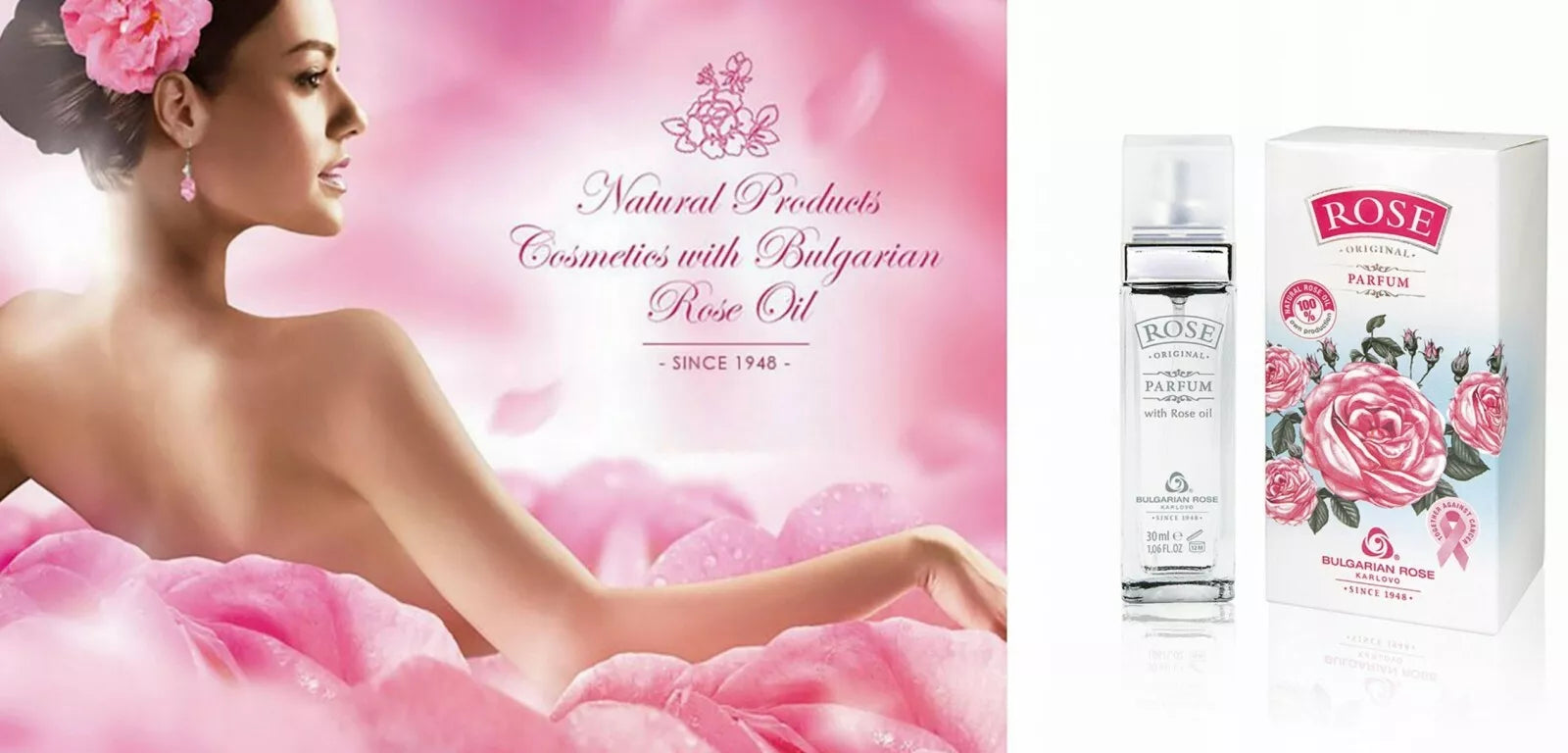 Bulgarian Rose Karlovo Rose Original 30ml Spray Perfume with natural rose oil