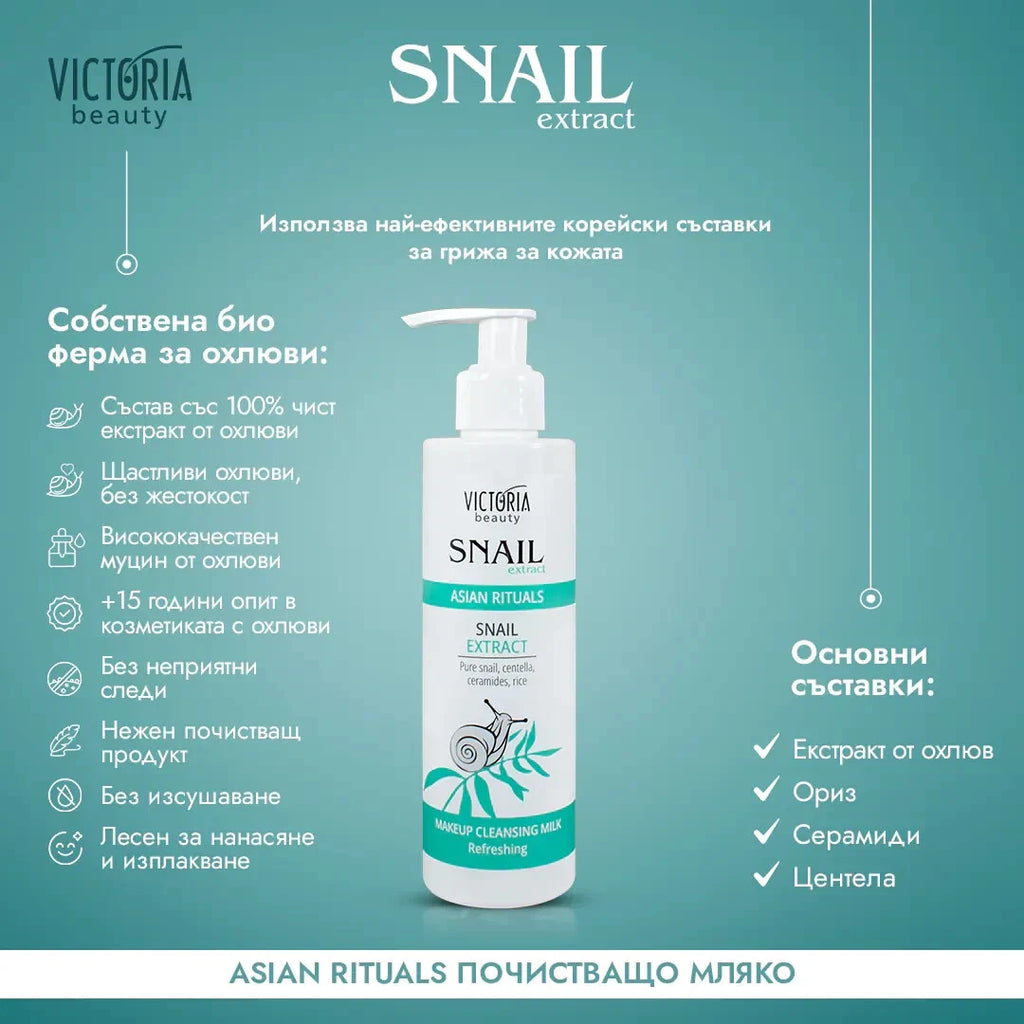 Victoria Beauty Asian Rituals 200ml Snail Extract Makeup Cleansing Milk Semaride