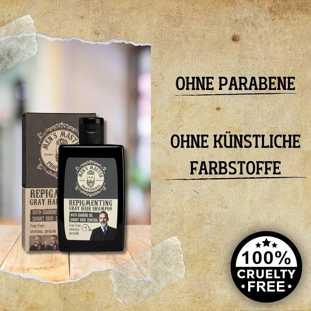 Rosa Impex Men's Master 120 ml Repigmenting Shampoo For Gray Men Hair Baobab oil