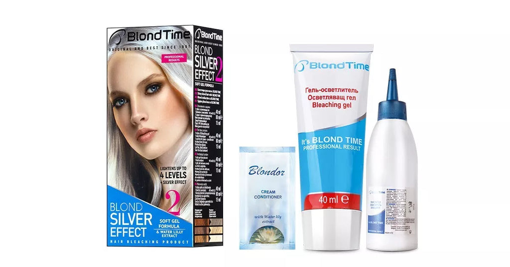 ROSA IMPEX ® BLOND TIME HAIR BLEACHING PRODUCT N2 Silver Effect UP TO 4 LEVEL 135ml