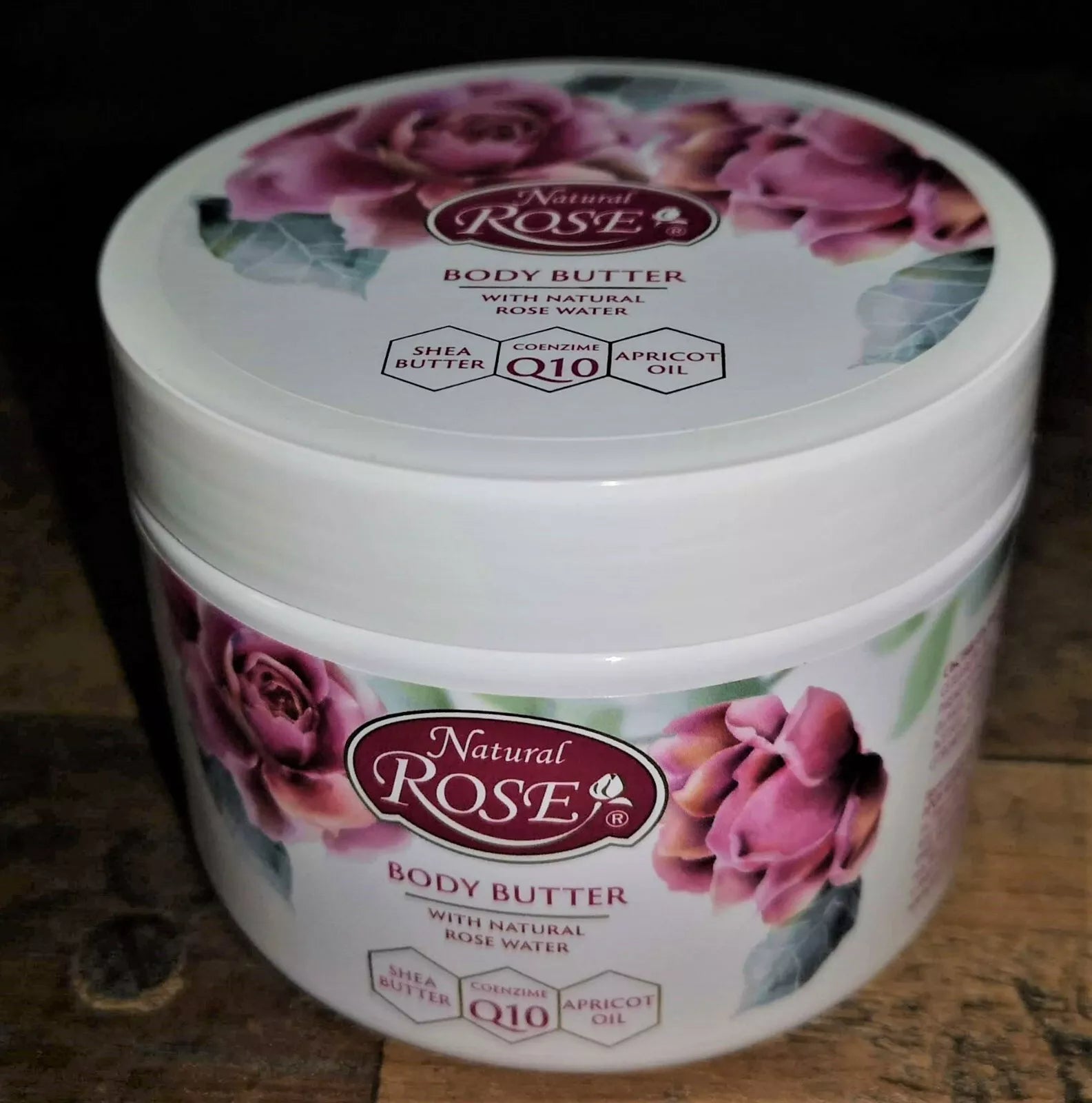 NATURAL BULGARIAN ROSE,APRICOT OIL 100%ORGANIC Rose Water BODY BUTTER VitE 350ml