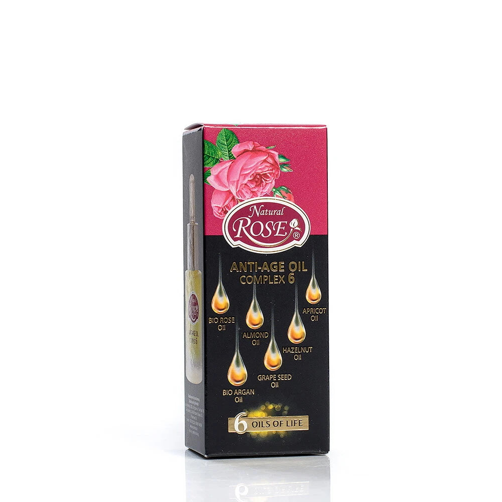 ARSY Anti-age 15ml 6 oils of life Serum Rose Argan Hazelnut Almond Apricot Grape