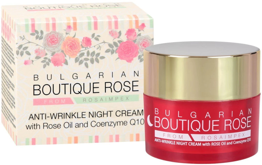 Rosa Impex  “ Boutique Rose “ Anti-Wrinkle Night Cream 45ml With Rose oil & Coenzyme Q10
