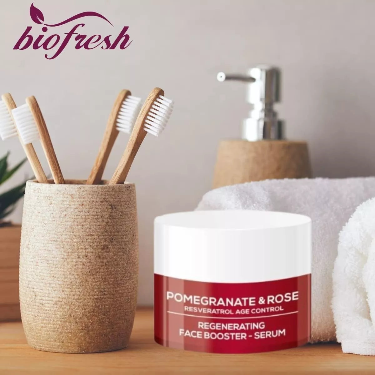 Biofresh “ Via Natural “ Regenerating face booster serum 30 ml with Pomegranate & Rose