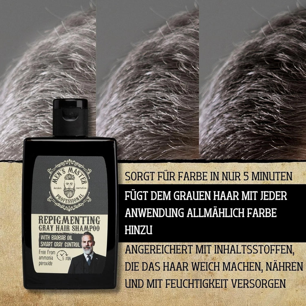 Rosa Impex Men's Master 120 ml Repigmenting Shampoo For Gray Men Hair Baobab oil