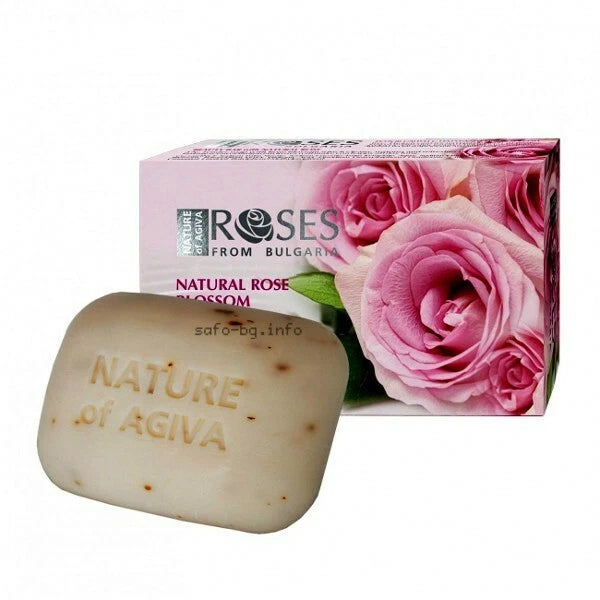 Agiva 75ml TOILET SOAP Red ROSE with Natural Bulgarian Rose Blossom, Nourishing