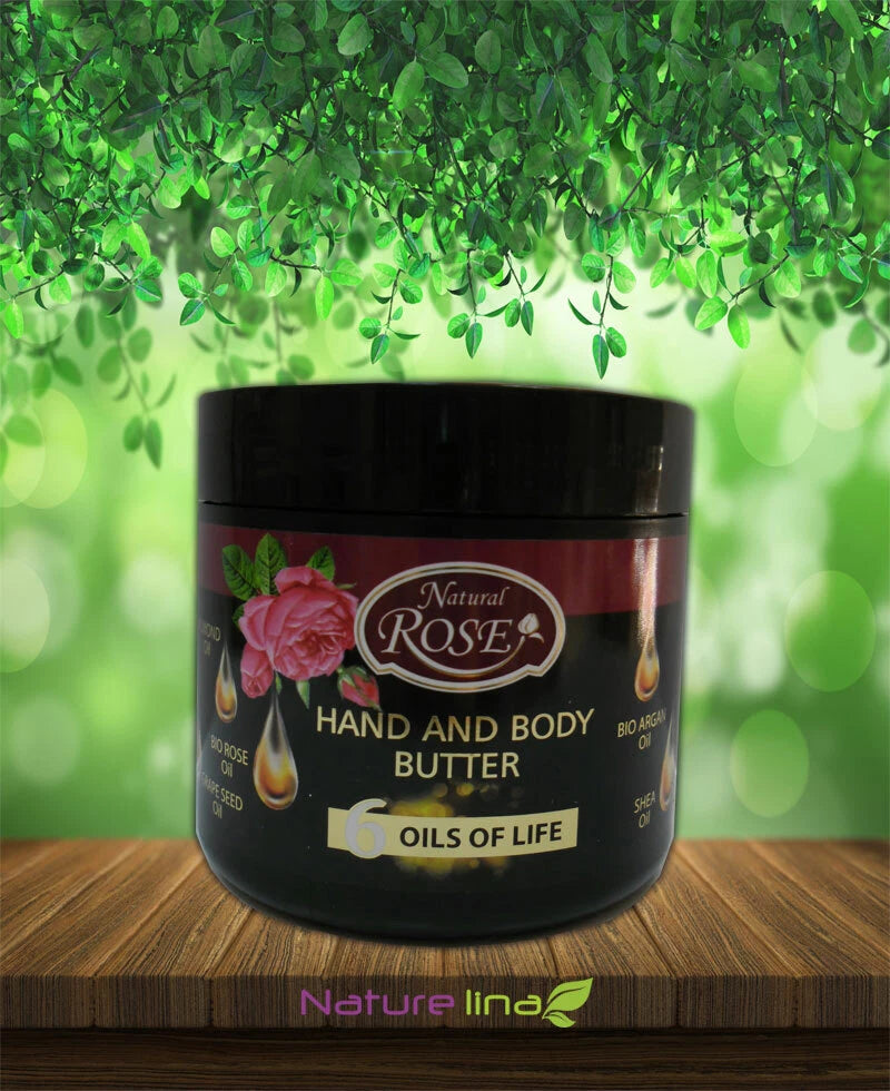 ARSY Natural Bulgarin Rose 350ml HAND BODY BUTTER Argan Shea Almond Grape seed Cocoa