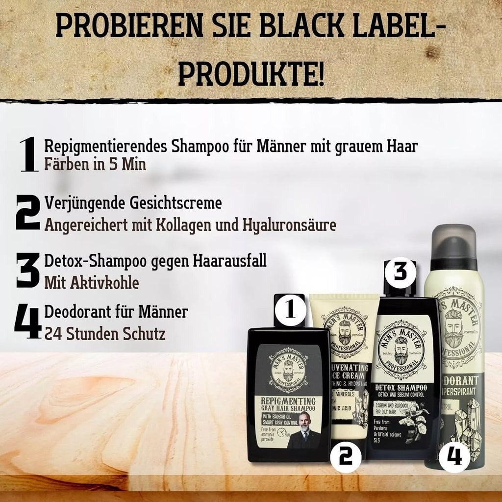 Rosa Impex Men's Master 120 ml Repigmenting Shampoo For Gray Men Hair Baobab oil